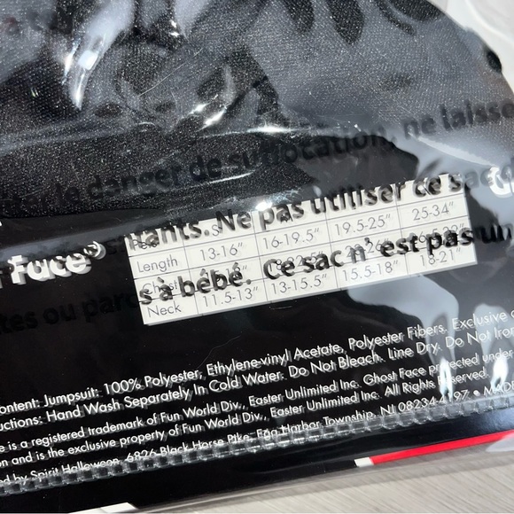 Ghost Face pet Halloween costume small 11-17 pounds - Picture 11 of 12